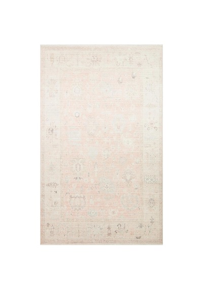 Eko Halı Grace Grc 01 Pastel Vintage Halı Pastel Klasik Desenli Saçaklı Salon Halısı Bej