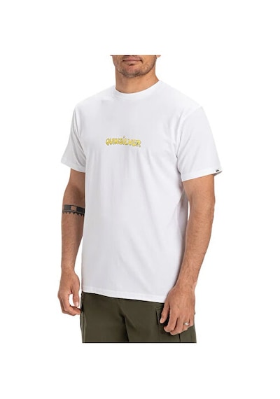 Quiksilver Ev Disconnect Effects Ss Erkek Günlük Tişört Eqyzt08049-908 Beyaz Beyaz