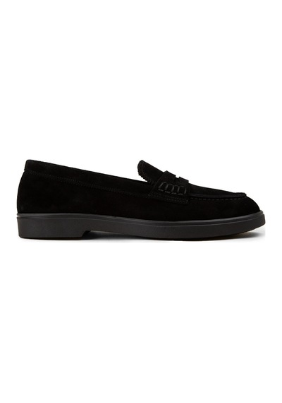 Deery Kadın Hakiki Süet Siyah Loafer Ayakkabı - 02038zsyhc02