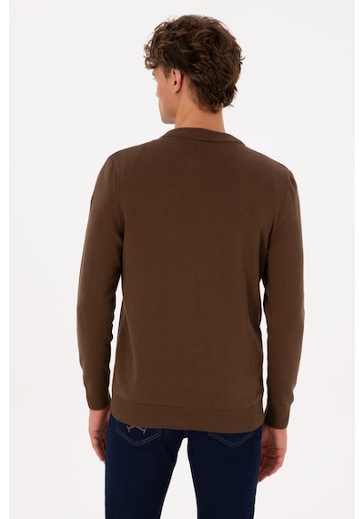 U.s. Polo Assn. Erkek Kahverengi Hırka Triko 50313721-vr029 Kahverengi