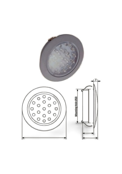 Ssl24w18 Led Spot Lamba - 24v Beyaz Led - 18 Led - Karavan Kullanımı İçin