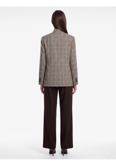 Koton Uzun Kollu Cepli Düğmeli Ekose Desenli Kruvaze Yaka Blazer Ceket Kahverengi Ekose 7wak50161uw Koton Uzun Kollu Cepli Düğmeli Ekose Desenli Kruvaze Yaka Blazer Ceket Kahverengi Ekose 7wak50161uw