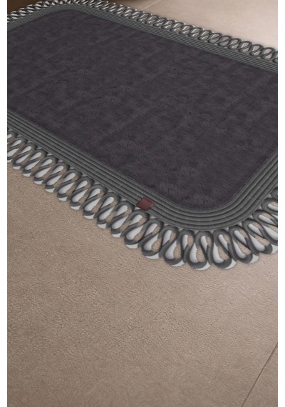 Banyo Paspası Takımı 70x110+50x70 Cm Dış Trikot Antrasit Gri & Antrasit