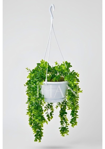 Askılı Saksıda Yapay Sarkan Okaliptus - 90 Cm Balkon Ve Teras Çiçeği Diğer