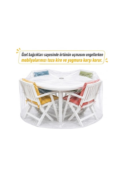 En Çok Tercih Edilen Şeffaf Bahçe Mobilyası Koruma Örtüsü,su Geçirmez,pvc Balkon,teras,masa Takımı Koruyucu Kılıf,200x100 Cm-yuvarlak Diğer