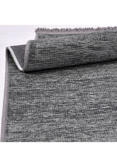 Çam Halı Crea Decolux Azade 8206 Antrasit Özel Kaymaz Tabanlı Pamuk Dokuma Kilim - 80x150