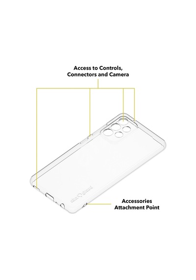 Samsung Galaxy Uyumlu A72 Şeffaf Kılıf Silikon Koruma Kamera Korumalı