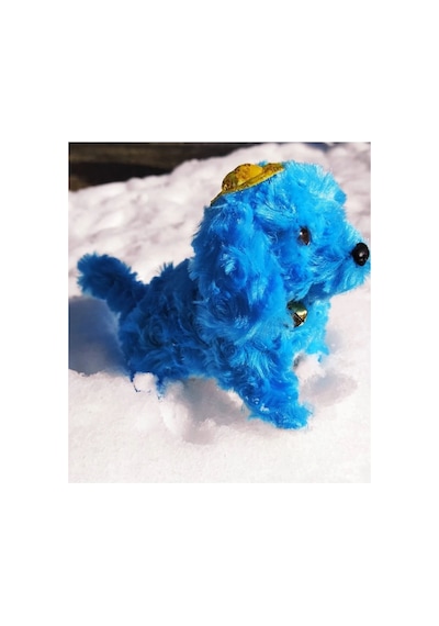 Pilleri Hediye Yürüyen Havlayan Sevimli Peluş Pilli Oyuncak Köpek 13 Cm. Krem Pembe Mavi Kahve Mor Mavi