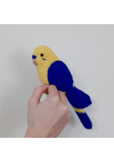 Amigurumi Örgü Oyuncak Muhabbet Kuşu Fenerbahçeliyim Lacivert - Sarı