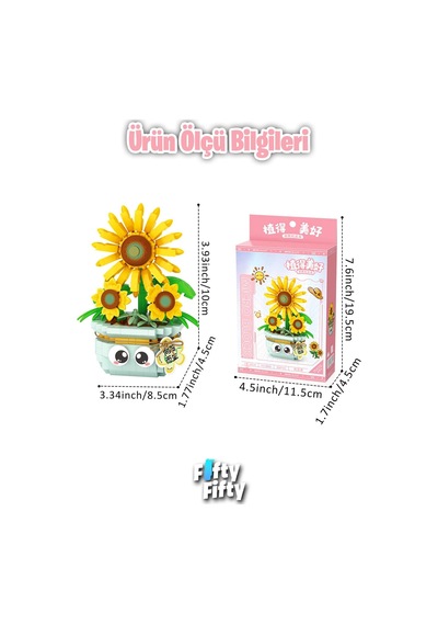 Loz Micro Block Serisi Çiçek Buketi 320 Parça Oyuncak Yapım Seti Fflz-8840