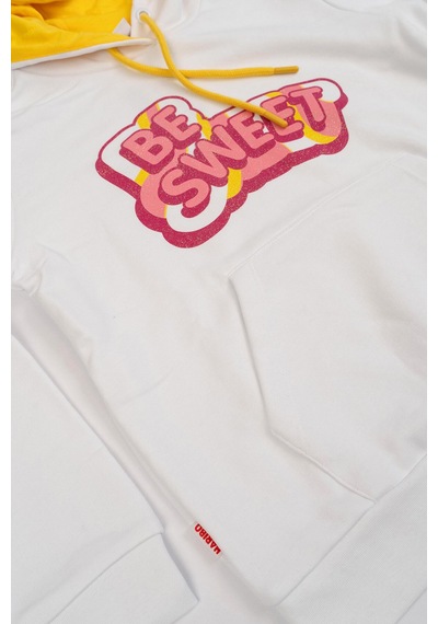 Haribo Beyaz Kız Çocuk Kapüşonlu Baskılı Sweatshirt Hrbtxt314 Beyaz
