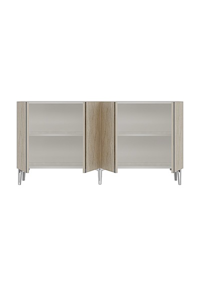 Ka1598bts Anka Konsol Ve Tv Sehpası Beyaz-traverten-silver 150cm