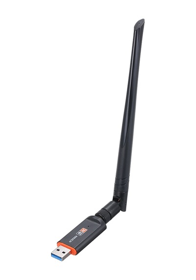 Vkemall "çift Bantlı 1200m Usb Wifi Alıcı - 5g Bağlantı, Wps Düğmeli, Harici Antenli"