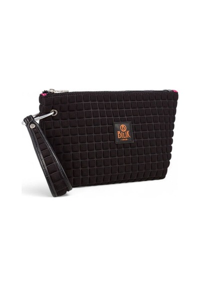 Bilik Deri Scuba Siyah Kadın Portföy & Clutch Çanta Yeliz Siyah