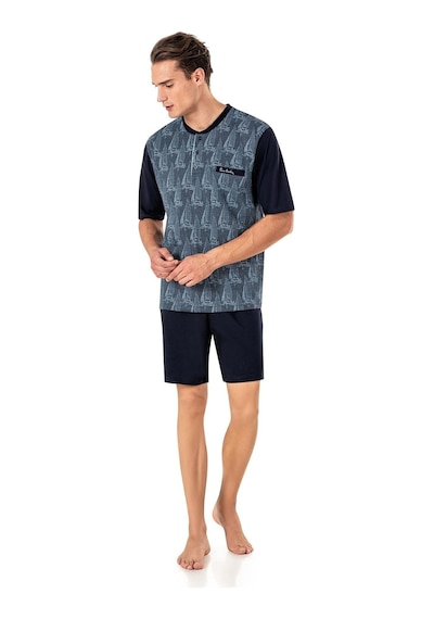 Pierre Cardin Erkek 3'lü Pijama Takım 6022 Mavi