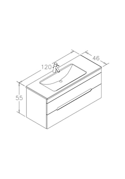 Orka Varna 120 Alt Modül + Lavabo Mat Antrasit Diğer Orka Varna 120 Alt Modül + Lavabo Mat Antrasit Diğer