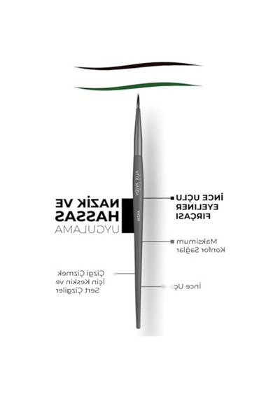 İnce Uçlu Eyeliner Fırçası - Yumuşak Ve Yoğun Kıllarla