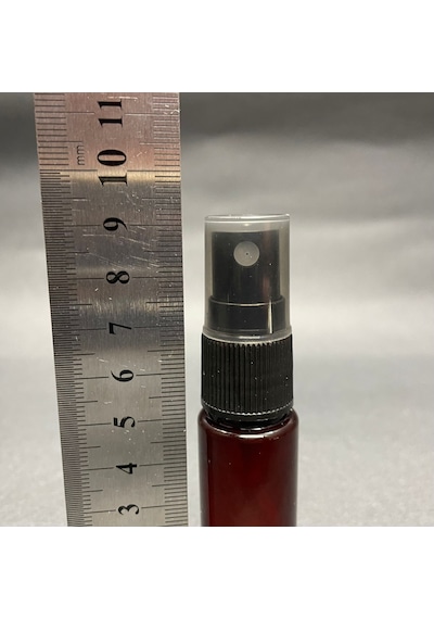 Kahverengi Silindir Pet Şişe Siyah Spreyli 15 ML