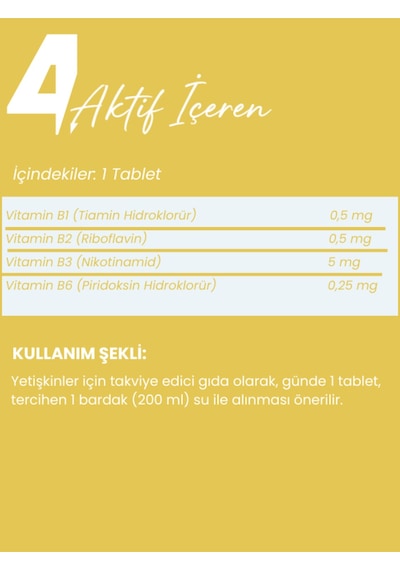 B Well Compound B1 B2 B3 B6 Vitaminleri İçeren 90 Tablet