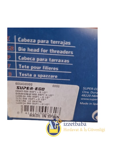 Süper Ego 6004d0000 Boru Pafta Yedek Kafa 1/2''