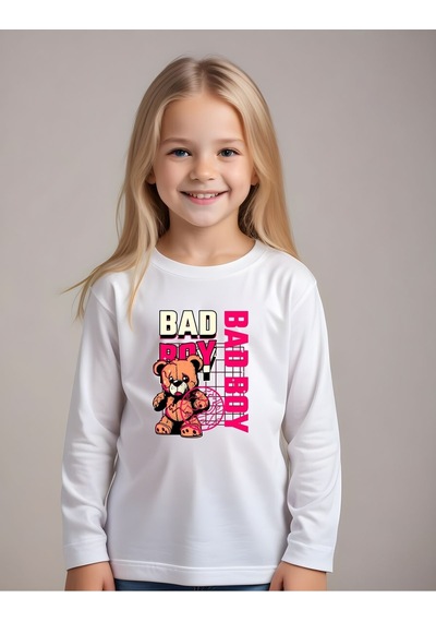Fyk Kids Kız Çocuk Bisiklet Yaka 3'lü Basic Sweatshirt Çok Renkli