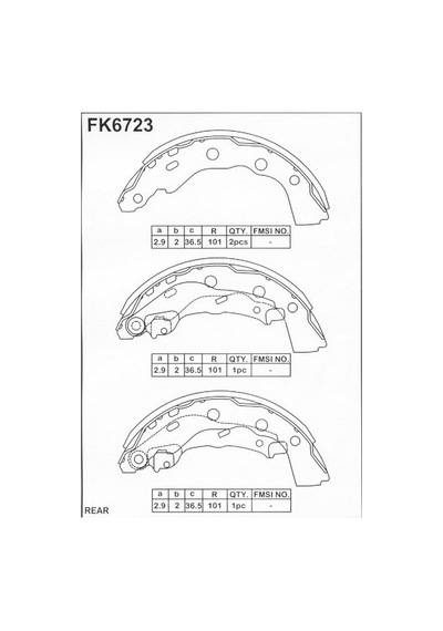 KAMPANA BALATA CARISMA 95-06 COLT 1.3 98- MR249796 FBK-KFA6723