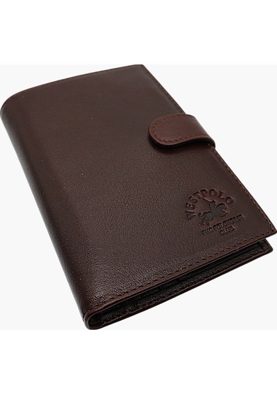 Westpolo Hakiki Deri Kağıt Para Ve Bol Kart Bölmeli Unisex Portföy Cüzdan - 611p Kahverengi