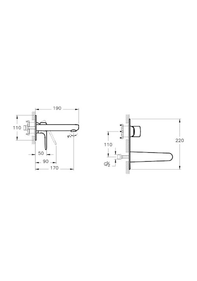 Artema Root Round A42721 Sıva Üstü Ankastre Lavabo Bataryası