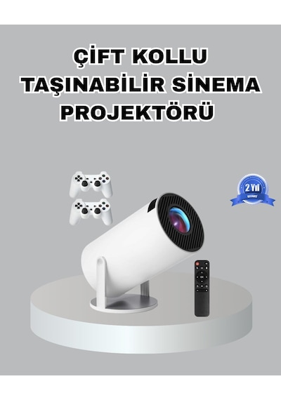 Taşınabilir Projeksiyon Cihazı 4k Destekli Wi-fi Kablosuz Ekran Yansıtma 27723026