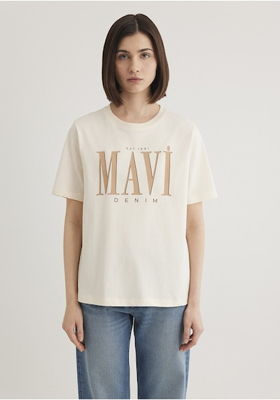 Mavi - Mavi Logo Baskılı Bej Tişört 1611990-70008 Bej Mavi - Mavi Logo Baskılı Bej Tişört 1611990-70008 Bej