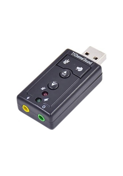 7.1 USB Ses Kartı Harici Virtual Ses Kartı Siyah