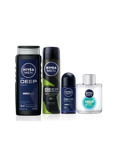 Men Erkek Çeyiz Bohçası, Duş Jeli 500ml, Tıraş Sonrası Losyon, Sprey Deodorant, Roll-on, Ter Karşıtı Diğer