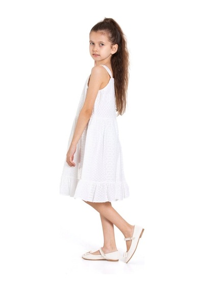 Xo Kids Kız Çocuk Elbise 4-8 Yaş 78502 Beyaz