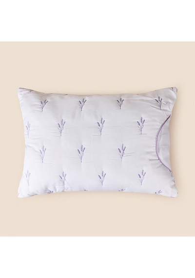 Soft Lavanta Keseli Ve Nakışlı Yastık - Beyaz - 50x70 Cm Çok Renkli