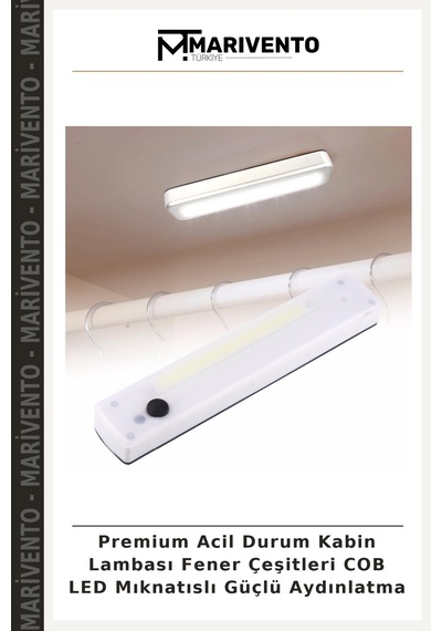 Premium Acil Durum Kabin Lambası Fener Çeşitleri Cob Led Mıknatıslı Güçlü Aydınlatma Çok Renkli