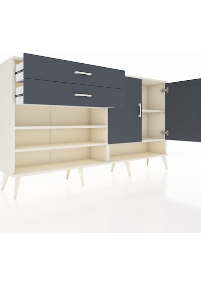 Arges Konsol 4 Raflı 2 Çekmeceli 2 Kapaklı 176x30x99 Aytaşı-antra Aytaşı-antrasit Arges Konsol 4 Raflı 2 Çekmeceli 2 Kapaklı 176x30x99 Aytaşı-antra Aytaşı-antrasit