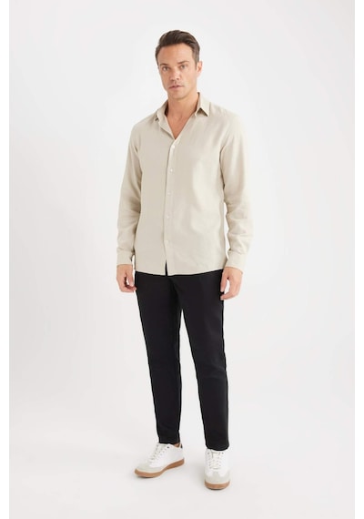 DeFacto Yazlık Jogger Keten Düz Paça Pantolon D7542AX25SPBK34