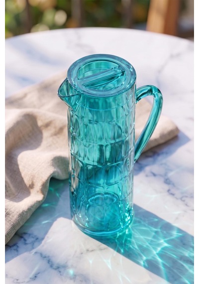 Storeşahin Arkilik Allegra 1,5 Lt Aquamarin Sürahi Buzdolabı Kapak Rafına Sığar Shn0720