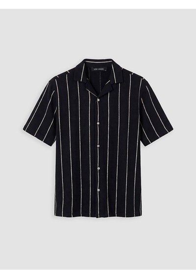Lcw Vision Lacivert Regular Fit Çizgili Erkek Dokulu Gömlek