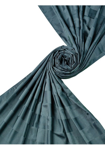 Mim Eşarp Emproyal Silver Jakar Dama Desenli Şal 75x190 Cm Füme