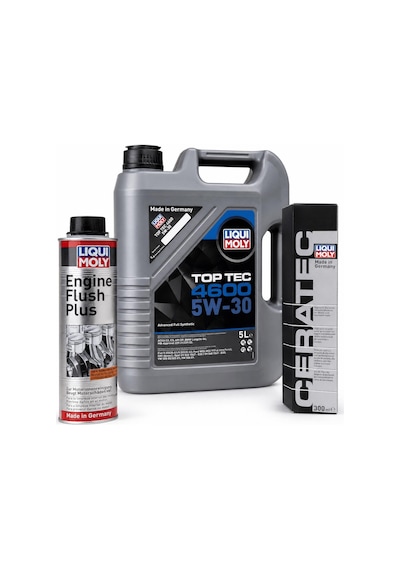 3 Lü Motor Bakım Seti - Liqui Moly Top Tec 4600 5w 30 5 L + Cera Tec 300 Ml + Engine Flush Plus 300 Ml