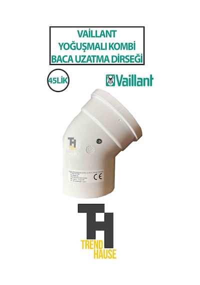 Vaillant Yoğuşmalı Kombi Baca Uzatma Dirseği 45'lik   --