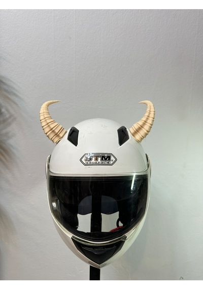 Motor & Motosiklet Bej Viking Boynuz Kask Dış Aksesuarı Diğer