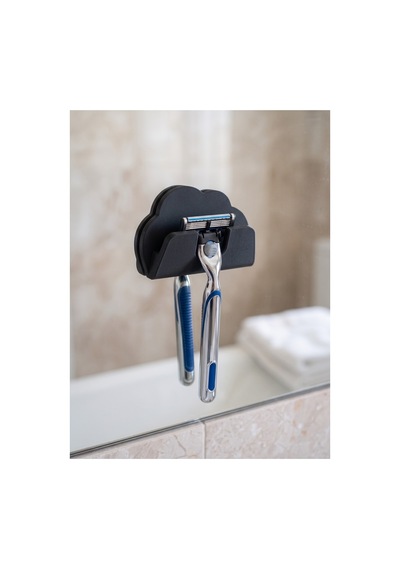 Tıraş Bıçağı Askısı Duvar Tipi Banyo Jilet Düzenleyici Bulut Tasarım Siyah
