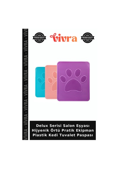 Delux Serisi Salon Eşyası Hijyenik Örtü Pratik Ekipman Plastik Kedi Tuvalet Paspası