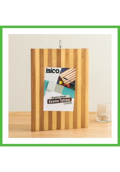 Vaveni Bambu Kesme Tahtası 26x36x1.2 Cm Metal Kulplu Arz