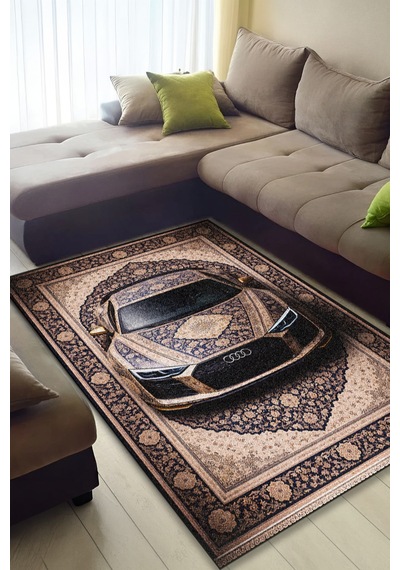 Audi R8 Araba Desenli Halı Dijital Baskı Yıkanabilir Kaymaz Taban Leke Tutmaz Çok Renkli8
