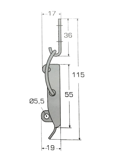 115Mm. Paslanmaz Mandallı Kilit. Asma Kilit Halkalı
