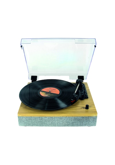 Pikap Bluetooth Hoparlör Long Pera Wooden Turntable