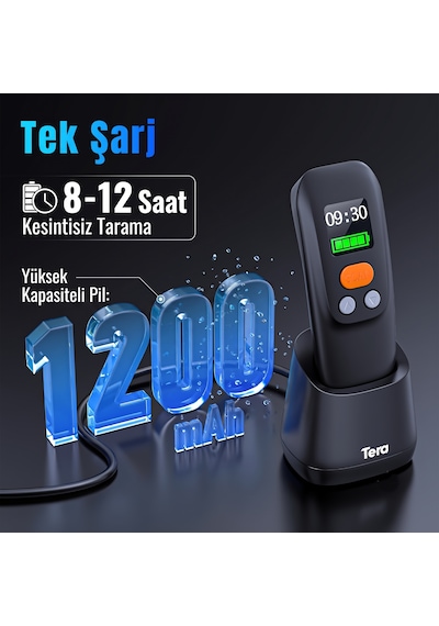 Tera 1600 Kablosuz 1d 2d Qr Barkod Okuyucu Ergonomik El Tipi 3in1 Bluetooth, 2.4g Kablosuz, Usb Süper Kod Çözme Cmos Sensörlü Tarayıcı
